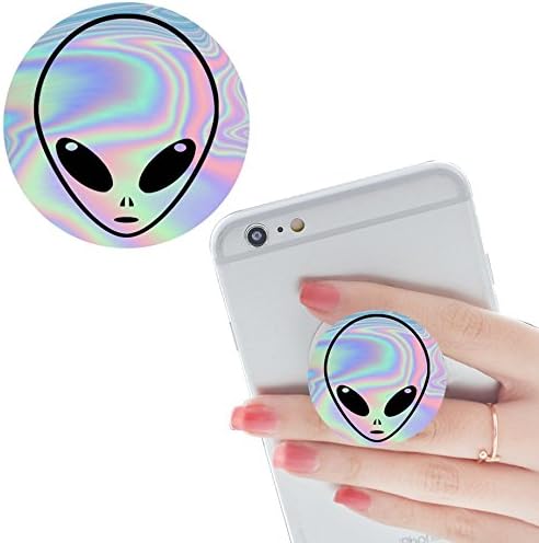 clips &amp; stands Smart phones and Tablets hobby Bracket Expanding Stand Grip pop Multi-function Mounts and Mount cellular iphone ipad Holder for automobiles socket Collapsible blue white alien