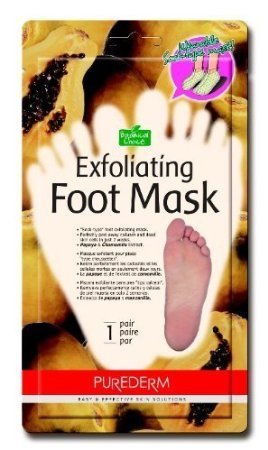 EXFOLIATING FOOT MASK PAPAYA & CHAMOMILE EXTRACT - 1 pair * 'Sock type' foot exfoliating mask * Perfectly peel away calluses and dead skin cells in just 2 weeks!!!