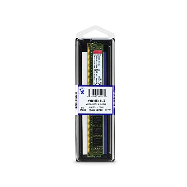 Kingston KVR16LN11/4 - Memoria RAM de 4 GB (1600 MHz DDR3L Non-ECC CL11 DIMM 1.35 V, 240-pin) - Image 4
