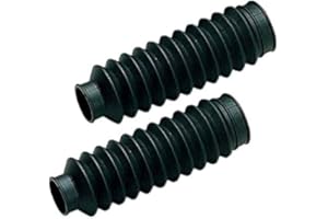 4MOTO Coppia soffietti per forcelle ammortizzate made in italy prodotto universale di protezione in gomma manicotto parapolvere Lunghezza 180 mm Diametro 28-30 mm NERO colore nero