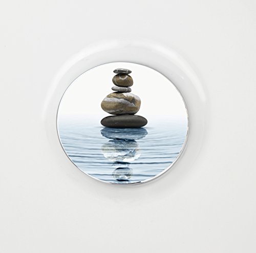 Wenko 21481500 Waschbeckenstöpsel Pluggy XL Meditation Abfluss-Stopfen, für alle handelsüblichen Abflüsse, Kunststoff, Mehrfarbig, 6,2 x 6,2 x 6,6 cm - 2