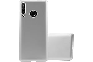 Cadorabo Funda para Huawei P30 Lite en Metallic Plateado - Cubierta Proteccíon de Silicona TPU Delgada e Flexible con Antichoque - Gel Case Cover Carcasa Ligera
