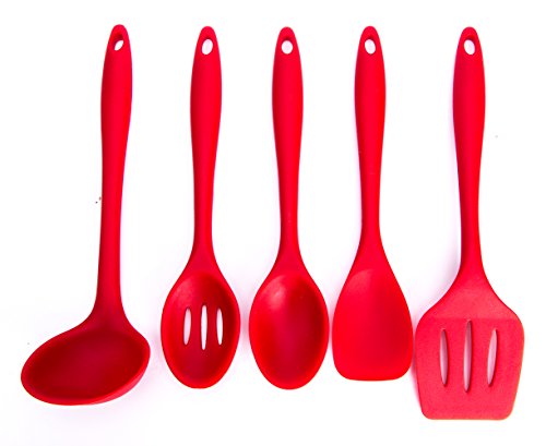 Bekith Silikon Küchenhelfer 5-teilig, rot - 2