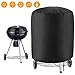 Produktbild DOOK Grill abdeckhaube,wasserdichte BBQ Grillabdeckung für Weber, Holland, Jenn Air, Brinkmann, Char Broil und Landmann, Schwarz (Rund 75 * 70 cm)