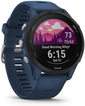 Garmin Forerunner 255 (Ricondizionato), Smartwatch per la corsa, 46mm, GPS multi-band, Cardio, VO2max, Running Power, Report mattutino, HRV Status, Piani gratuiti 5K, 10K e 21K, Recupero (Tidal Blue)