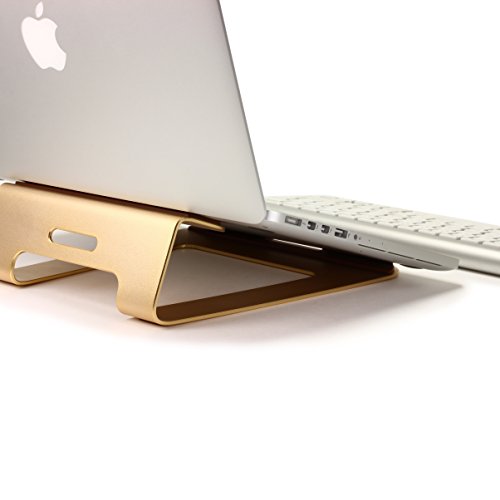 [WoW] Original UrCover Aluminium Notebookständer und Halter für Apple Macbook Pro/Retina, [DEUTSCHER FACHHANDEL] Samsung Laptop, Asus Laptop, Lifebook, Netbook, Notebook, Lenovo Ultrabook Gold - 8