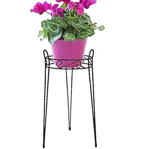 NAYAB Plant Stand Without pots/Vintage/Retro Metal Pot Planter Gamla Stands Iron for Garden Balcony Indoor Outdoor (Scroll Long Hairpin (1 Piece))