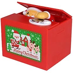 Eruditter ABS + Componentes Electrónicos innovadora Niños eléctrica Navidad Estilo Monedas Hucha Schöne Dibujos Animados Juguete Hucha