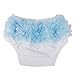 Baby Girl's Cotton Ruffle Panties Bloomers Diaper Cover for 0-2 Yds (White)