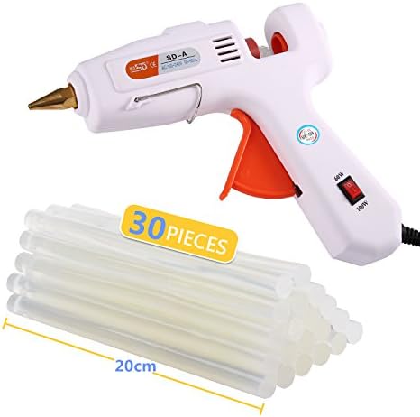 Hot Glue Gun kits -- 60/100 Watt Adjustable Temperature with 30pcs Glue Sticks, 100% Safe - Energy Efficient, for DIY Arts &amp; Crafts, Sealing and Quick Repairs
