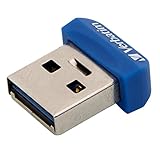 Das superflache Design des USB Speichers, das nicht größer als eine Euro-Münze ist, fällt im Gebrauch kaum auf