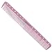 HYOUJIN®605 Fine Cutting Grip Comb, Sassoon Style Comb, Master Barber Comb with shallow, coarse and fine tooth-14 holes for meauring device-Barber Shop/Professional Hair Salon Use-Incredibly Lightweight, Heat Resistant