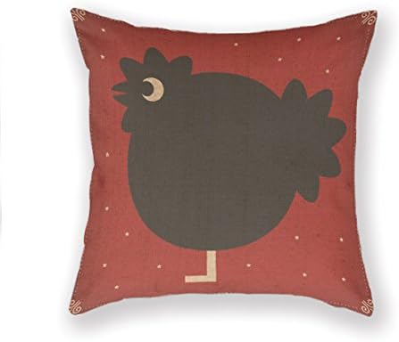 Best Design 18 x 18inches Cotton Throw Pillowcase chicken ,egg ,poultry ,golden Hidden zipper closure Cushion Cover One Side