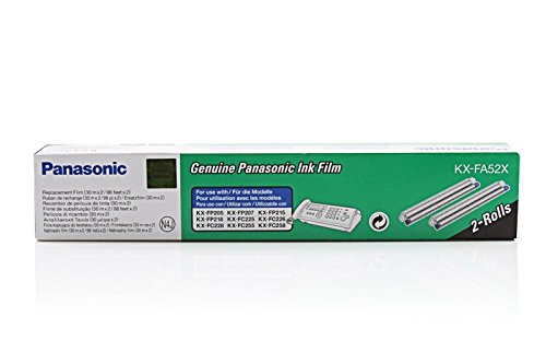 Original Thermo-Transfer-Rollen passend für Panasonic KX-FC 266 Panasonic KXFA52X , KX-FA52X - 2x Premium - Schwarz - 100 Seiten