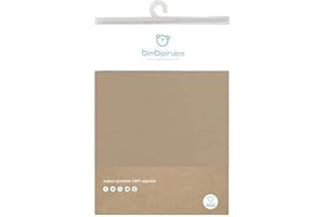 Pirulos Sábana Bajera Ajustable 100% Algodón para Maxi Cuna de 80 x 140 cm/Sábana Bajera Maxicuna Bebé , Color Lino