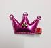 Rumy's Boutique Pink leather Crystallised Crown Princess Barrette Ribbon barrette clip pin