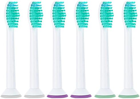 2NICE Sonicare Toothbrush Heads, Repalcement for Philips Electric Sonic Care Toothbrushes Diamondclean Flexcare Essence Healthy White Paque Control Gum Health (6 packs)
