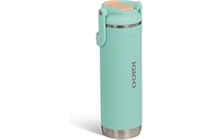 IGLOO Borraccia Termica Sipper 20 – Bottiglia in acciaio inox da 570 ml, isolata e a prova di perdite, adatta per bevande gassate, colore verde – Senza BPA, per bevande calde e fredde