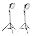 Produktbild MCTECH Profi Fotostudio Fotolampen Studioleuchte Ministudio Set mit 2x45W Tageslicht Leuchtmittel 5500K und Flexiblen Aluminium Stativen 75cm-200cm