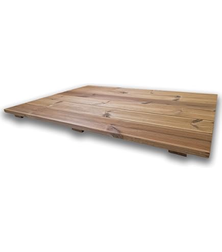 Caillebotis Douche Bois Teck Asinox 71x71cm | Plateforme Antidérapante Pour Receveur Angle
