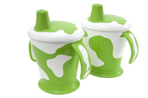 Anywayup Cow Cup (250 ml, Pack of 2, Green/ White)