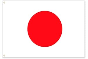 HPMAISON Drapeau Japonais 150x90cm - Grand Drapeau du Japon en Polyester Avec œillets en Métal - Fête de Célébration de la Coupe du Monde à l'extérieur et- 5 x 3ft
