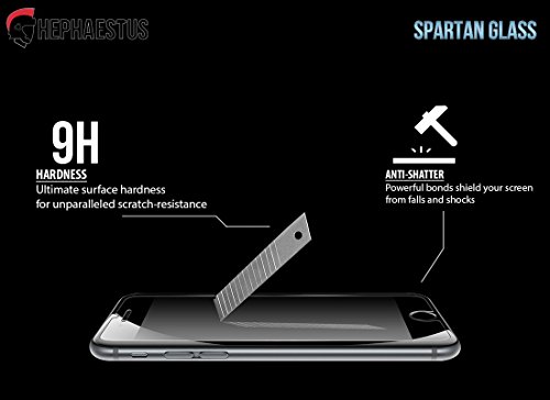 HephaestusÂ® SPARTAN GLASSÂ® 0.33mm 9H Clear HD Lifetime No Bubbles Shatterproof Tempered Glass Screen Protector for Apple iPhone 7 & iPhone 8 [4.7inch]