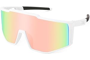 Karsaer Sport Sonnenbrille Wrap-around Brille 80er Jahre Visier Schild Baseball Sonnenbrille für Jugend Kinder Teens 8-12