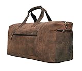 Leaderachi - 100% Pure Genuine Real Vintage Hunter Leather Handmade Unisex large travel bag ["LA SPEZIA" (MUSKAT)] RS.5849 (55.00% Off) - Amazon