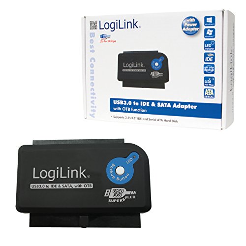 LogiLink AU0028 USB Adapter, USB 3.0 – IDE & S-ATA, mit OTB function - 3