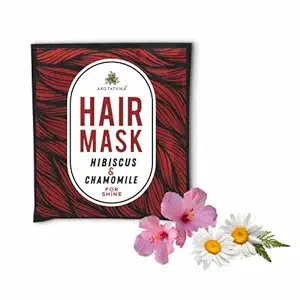 Arotatvika Hibiscus and Chamomile, 2 Pack of Natural Hair Mask for Shine | Made with Shea Butter & Pure Essential Oils | Sulphate and Paraben Free (25 ml Each)