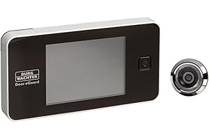 BURG-WÄCHTER Digitaler Türspion Door eGuard, Elektronischer Türspion mit Kamera und Monitor, Ohne Nachtsicht, Türstärke 38-110 mm, 3,2 Zoll Display, DG 8100, Schwarz