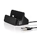 Produktbild Hot AURSEN® Mordern iPhone Lade/Sync-Dockingstation iPhone Handy-Ladegerät Docking-Station geeignet für iPhone 5/5s/6/6s/7/7s (lightning-Schnittstelle,2.0 USB kabel),2 Jahren Garantie,schwarz