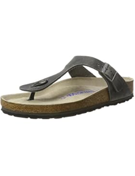 BIRKENSTOCK Unisex-Erwachsene Gizeh Leder Softfootbed Zehentrenner