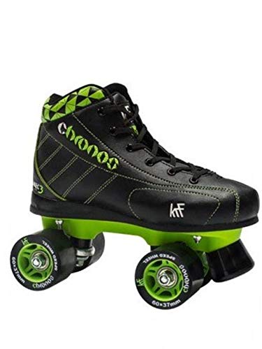 KRF The New Urban Concept des Krf Pattinn C Espec Chronos Stivali da Hockey e Pattinaggio su Ruote, Unisex Adulto, Unisex Adulto, 0014411, Multicolore (Nero/Verde), 39