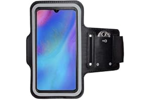 CoverKingz Sportarmband für Huawei P30 Pro - Armtasche mit Schlüsselfach Oberarm Halterung - Sport Laufarmband Handy Armband Schwarz