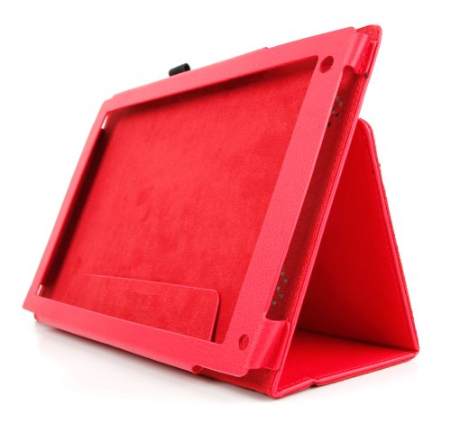 DURAGADGET maßgefertigte PU-Lederschutzhülle für das ARCHOS 101 NEON 10.1 Zoll Tablet PC – ROT - 8