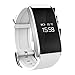 Produktbild LGF Helmet Leichte Mode Smart Armband Blutdruck-Herzfrequenz Fitness Tracker im Freien läuft Kilometerstand Business Casual Armband für Männer und Frauen,White