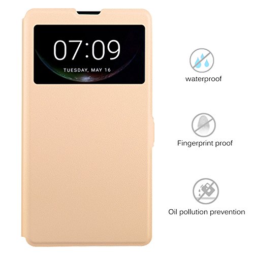 Doogee Mix Funda KuGi Slim Flip Cover Carcasa Cubierta de cuero PU Multi-Angle Shockproof Silicio Protectora de Carcasa con Soporte Plegable para Doogee Mix Smartphone--Oro Doogee Mix Funda KuGi Slim Flip Cover Carcasa Cubierta de cuero PU Multi-Angle Shockproof Silicio Protectora de Carcasa con Soporte Plegable para Doogee Mix Smartphone--Oro