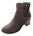 Produktbild HeelzSoHigh Damen Khaki Reißverschluss Niedriger Absatz Faux-Velvet Warm Stiefeletten Arbeitsschuhe Größen 3-8 - Khaki, 40