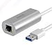 Produktbild USB 3.0 Netzwerkadapter, FIDECO Aluminium Ethernet Adapter auf RJ45 10/100/1000 Gigabit für Windows 10/8.1/8/7/XP/Vista, Mac OS 10.6, Linux, Chrome OS (Silber)