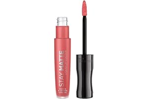 Rimmel - Rouge à Lèvres Stay Matte Liquide - Fini mat - Waterproof et sans transfert - 600 Coral Sass - 5,5ml