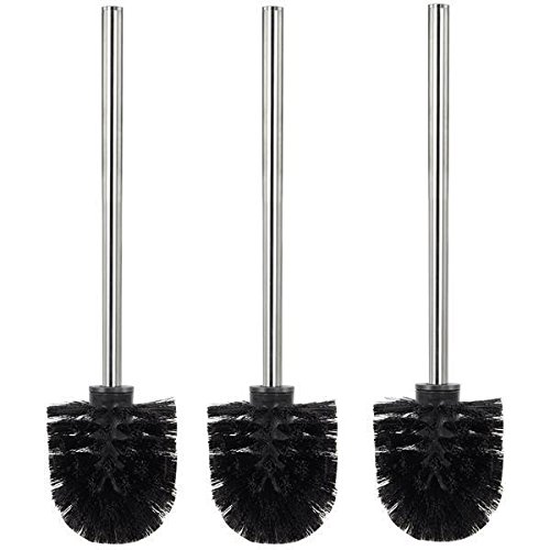 Yahee 3 x Edelstahl WC Bürste Toilettenbürsten Klobürste Toilettenbürste Ersatz Toilette Bürste - 5