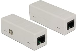 DeLock Netzwerk Isolator Überspannungsschutz Blitzschutz 6 kV RJ45, 62619, grau