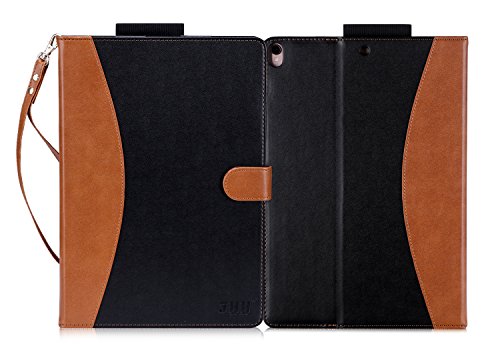 iPad Pro 10.5 Hülle, iPad Pro 10.5, Fyy® [Super Funktionsserien] Hochwertige Kunstleder Hülle mit Halterungen für Karten, Notizen für Apple iPad 10.5 Zoll (2017 ), Schwarz+Braun (mit automatischer Schlaf/ Weck-Funktion) - 9