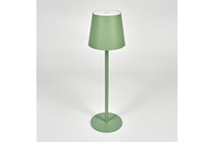 SMART-J Lampada Ricaricabile LED da Tavolo Easy Circle – 3 Temperature di Luce, 6 Ore di Autonomia, Design Moderno, Interruttore Touch, USB Ricaricabile (Verde)