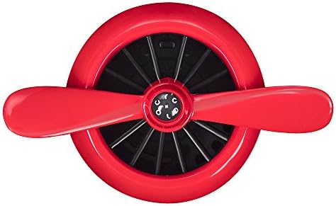 AresKo Car Air Freshener, Metal Propeller Car Fragrance Diffuser Aromatherapy Essential Oil Diffuser for Remove Smoke and Bad Odors, Relieve Fatigue, 1PC Red