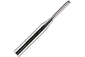 RENNIE TOOL COMPANY Rennie Tools - 3mm Cutting Diameter x 20mm Flute x 1/4" Shank TCT Tipped 2 Flute Straight Router Cutter Bit Compatible With Makita Bosch Trend Katsu Dewalt Router Etc. 3mm Router Bit