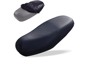 GGUFAY Motorrad-Sitzbezug Wasserdichter Sitzbezüge Sitzabdeckung Kissen Motorrad Sitzbankbezug Staubkissenbezug Schutz Sitzbank Sitzkissen mit Gummiband für Motorrad Roller Sitzschutz Schwarz,50-80cm