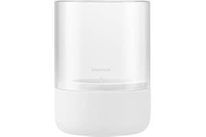 ‎BLOMUS blomus Windlicht -Calma- | Kerzenhalter aus hochwertigem Beton und Glas | Farbe Lily White | Größe S | 10L x 10B x 14H cm | Indoor